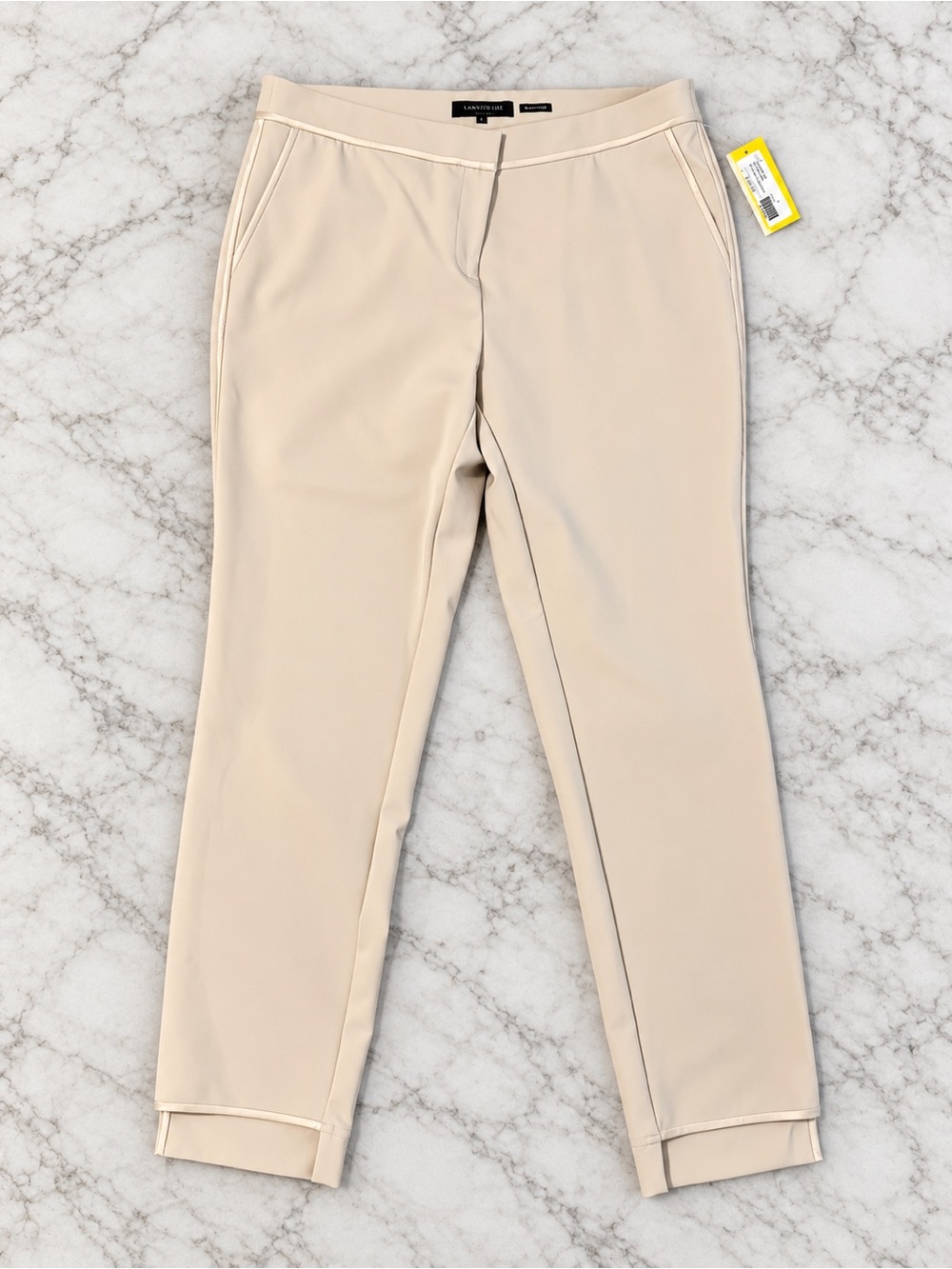 Lafayette 148 New York Cream Cropped Ankle Pants
